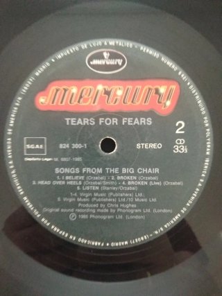 Vinilo LP Tears For Fears Songs From The Big Chair