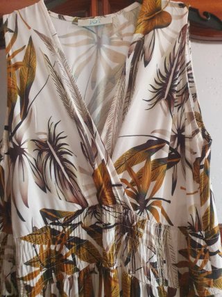Vestido largo estampado floral talla L