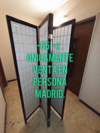 Biombo estilo japonés madera maciza