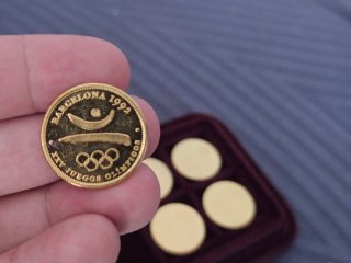 Colección 10 Monedas Olímpicas baño en Oro 22k