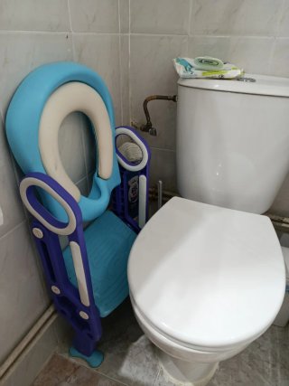 Adaptador WC Niños Escalón Plegable Azul
