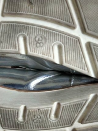 Mocasines plateados talla 38