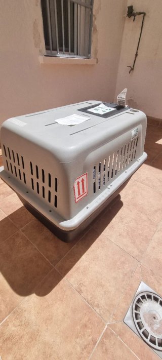 Transportín para mascotas gris