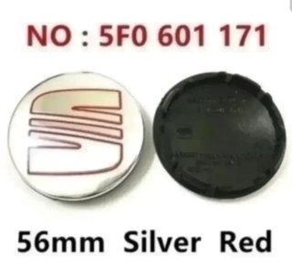 4 CENTROS EMBLEMA RUEDA LLANTA SEAT 56mm 5F0601171
