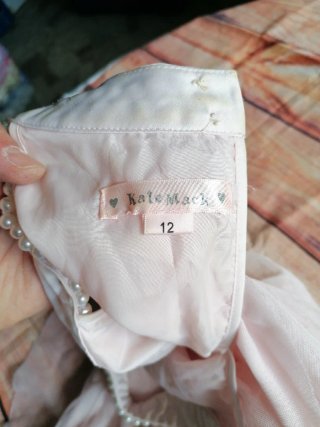 Abito bambina 12 anni rosa perle e balze