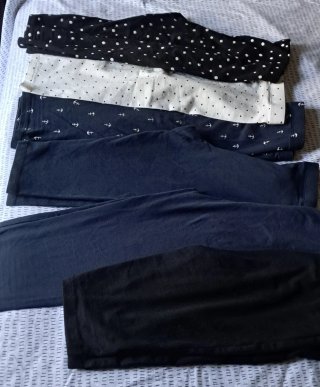 Lote de 6 leggings (estampados y lisos)