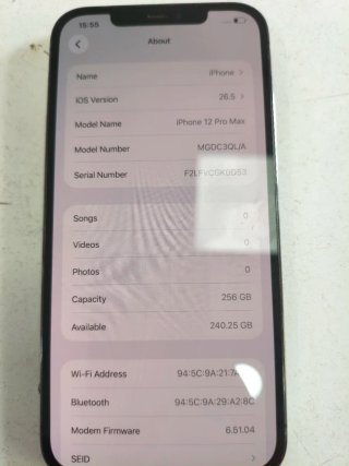 iPhone 12 Pro Max 256GB Grigio Siderale