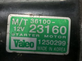 MOTOR ARRANQUE HYUNDAI TUCSON (JM) 3610023160