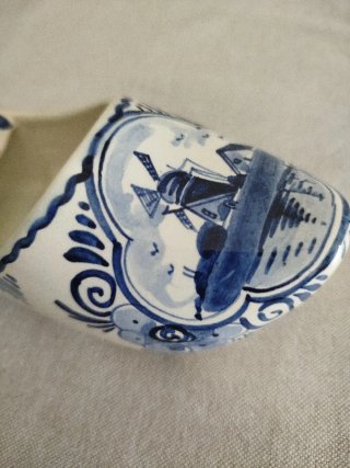 Zoccolo Olandese Ceramica Blu Bianco