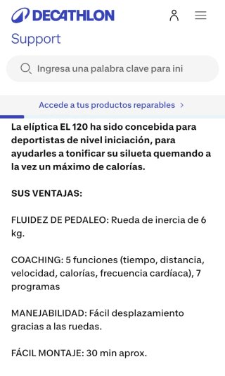 Bicicleta elíptica Decathlon