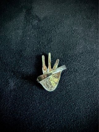 Anillo Diseño Mano Plata