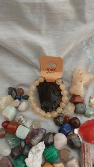 Pulsera de piedra natural citrino 10mm.