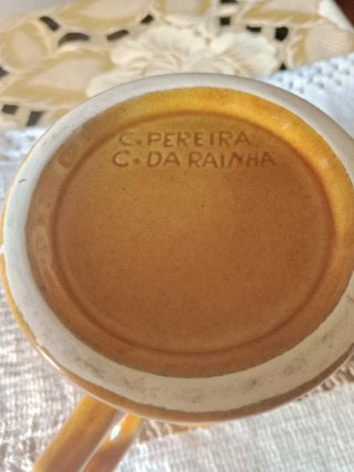Tazza vintage Fatima ceramica arancione