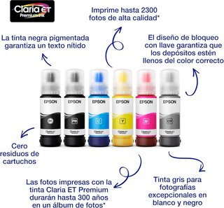 Botella Tinta Epson 114 EcoTank Gris