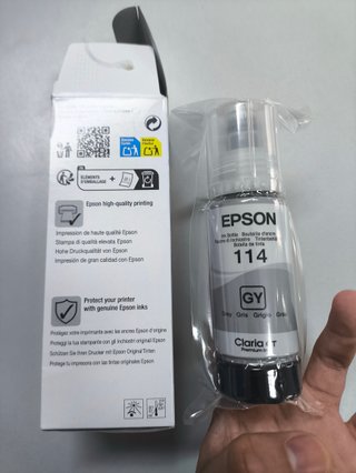 Botella Tinta Epson 114 EcoTank Gris