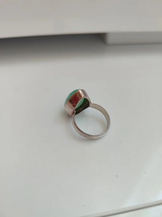 Anillo Plata Antigua Piedra Turquesa
