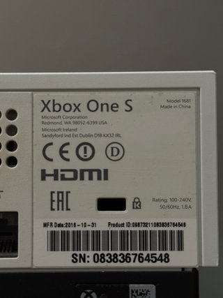 Xbox One S Bianca