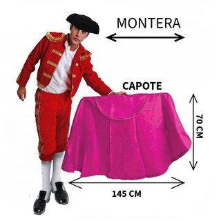 Lote para Disfraz Torero Adulto: Capote y Montera