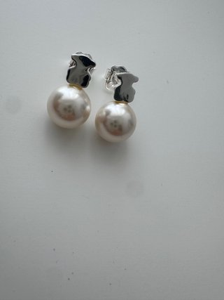 Pendientes Oso Tous Perla Sin Usar