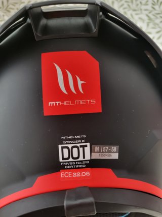 Casco Moto MT Stinger S Negro Mate