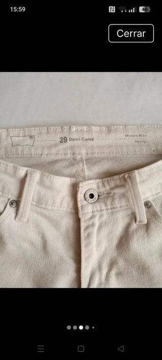 Vaqueros Levi's blancos mujer skinny
