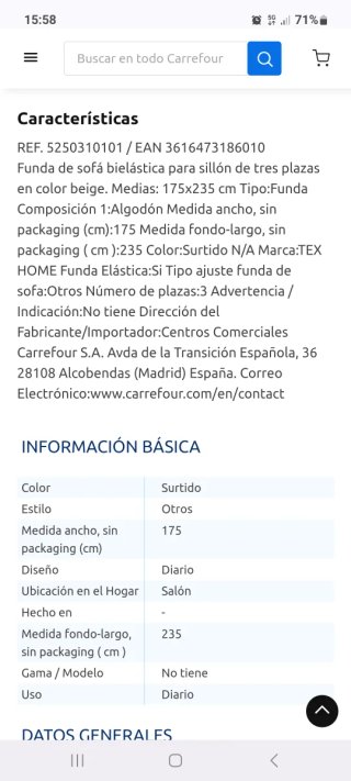 Juego de fundas elásticas para sofá (beige)