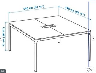 MESA IKEA BEKANT140x140. 2 unidades (PVP UNITARIO)