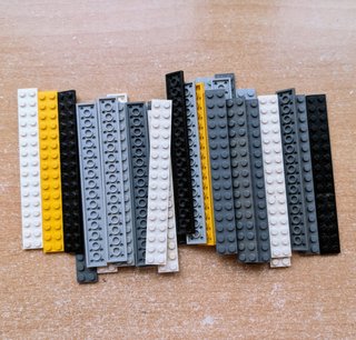 Lote 32 piezas LEGO planas 2x16 (4282)