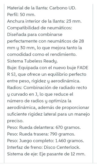Rueda delantera carbono NEWMEN