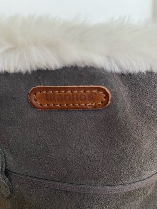Botines de invierno grises con forro de pelo