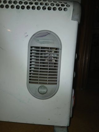 Radiatore elettrico bianco e grigio