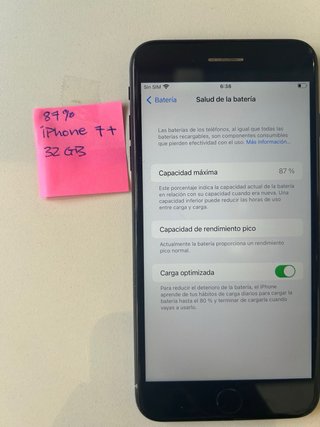 iPhone 7 Plus 32 GB Negro - bateria al 87%