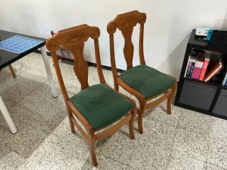 Set di 2 sedie da pranzo in legno