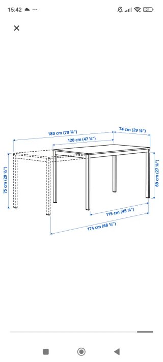 Mesa Ikea Madera y Patas Metal