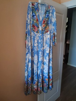 Vestido largo estampado floral