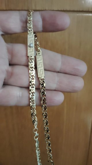 CADENA ESTILO ITALIANA, 18 KILATES.