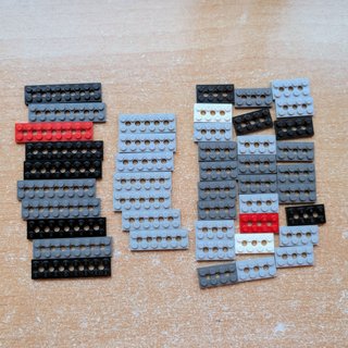 LEGO lote 45 piezas planas con agujeros