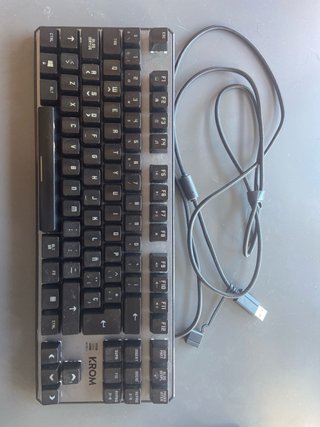Teclado Gaming KROM Negro/Plateado