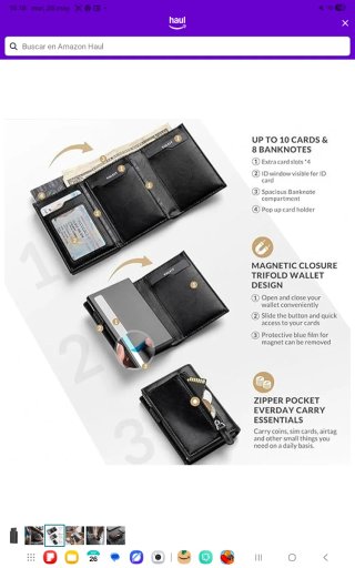 Cartera Tarjetero Negro nuevo