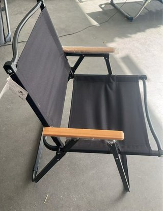 Silla de camping plegable madera y tela