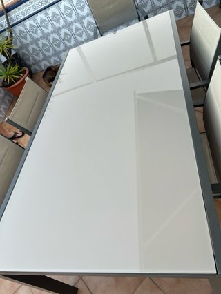 Mesa extensible Leroy Merlin cristal y metal