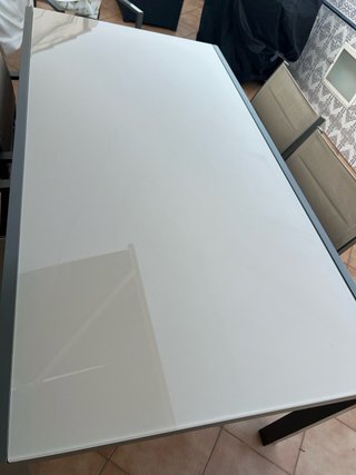 Mesa extensible Leroy Merlin cristal y metal