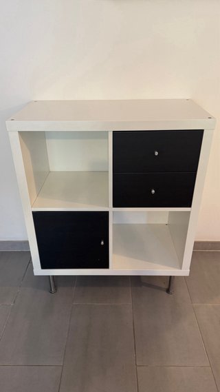 Kallax Ikea 2 cassetti, anta e piedini