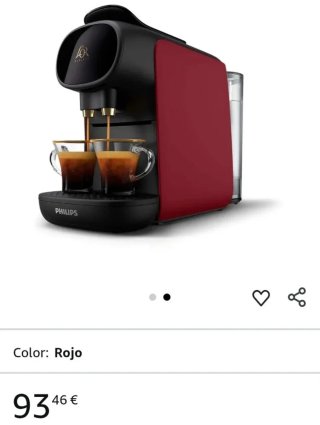 Cafetera de cápsulas Philips L'OR Barista Roja
