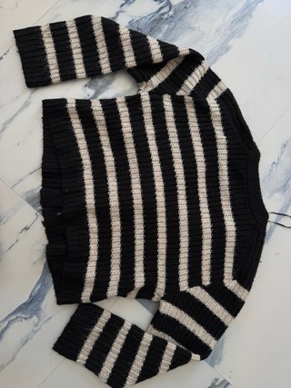 Cárdigan H&M rayas blanco y negro