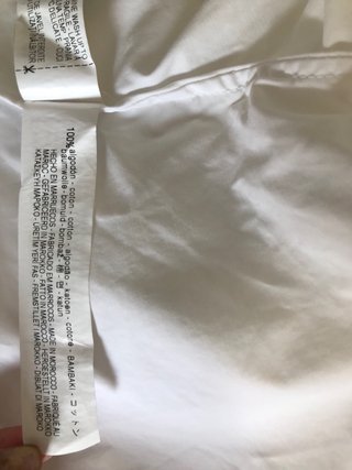 Camisa blanca Zara 100% algodón XS con corbata