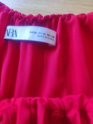 Mono Zara Gasa Rojo Talla M