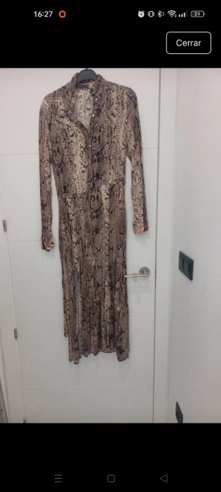 Vestido camisero estampado animal print
