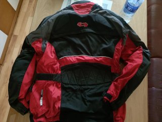 Chaqueta Moto Cordura Levior Negra y Roja