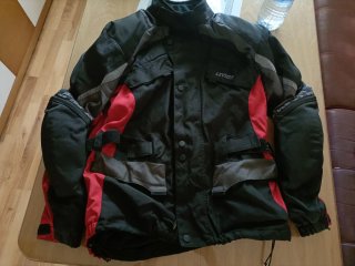 Chaqueta Moto Cordura Levior Negra y Roja